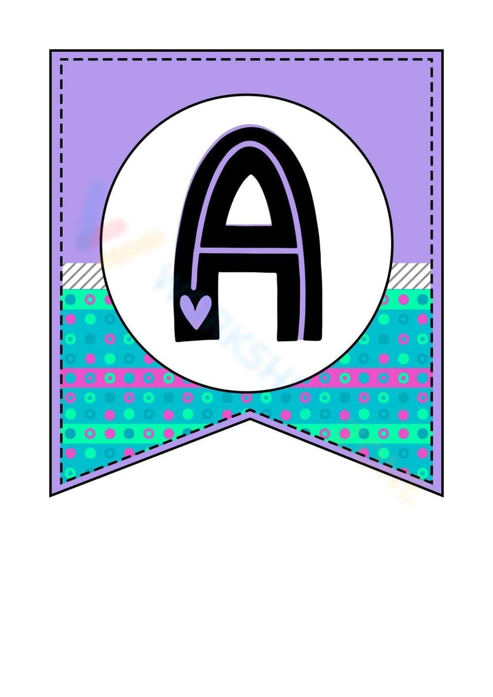 Grade K Alphabet Bunting — Printable No-Prep Banner - Page 1