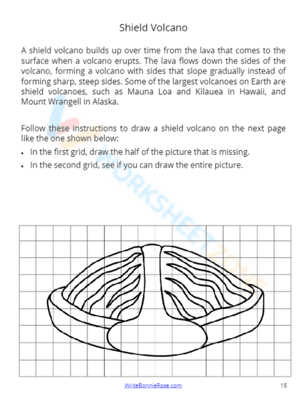 Interactive Landforms Drawing Worksheet - Page 1