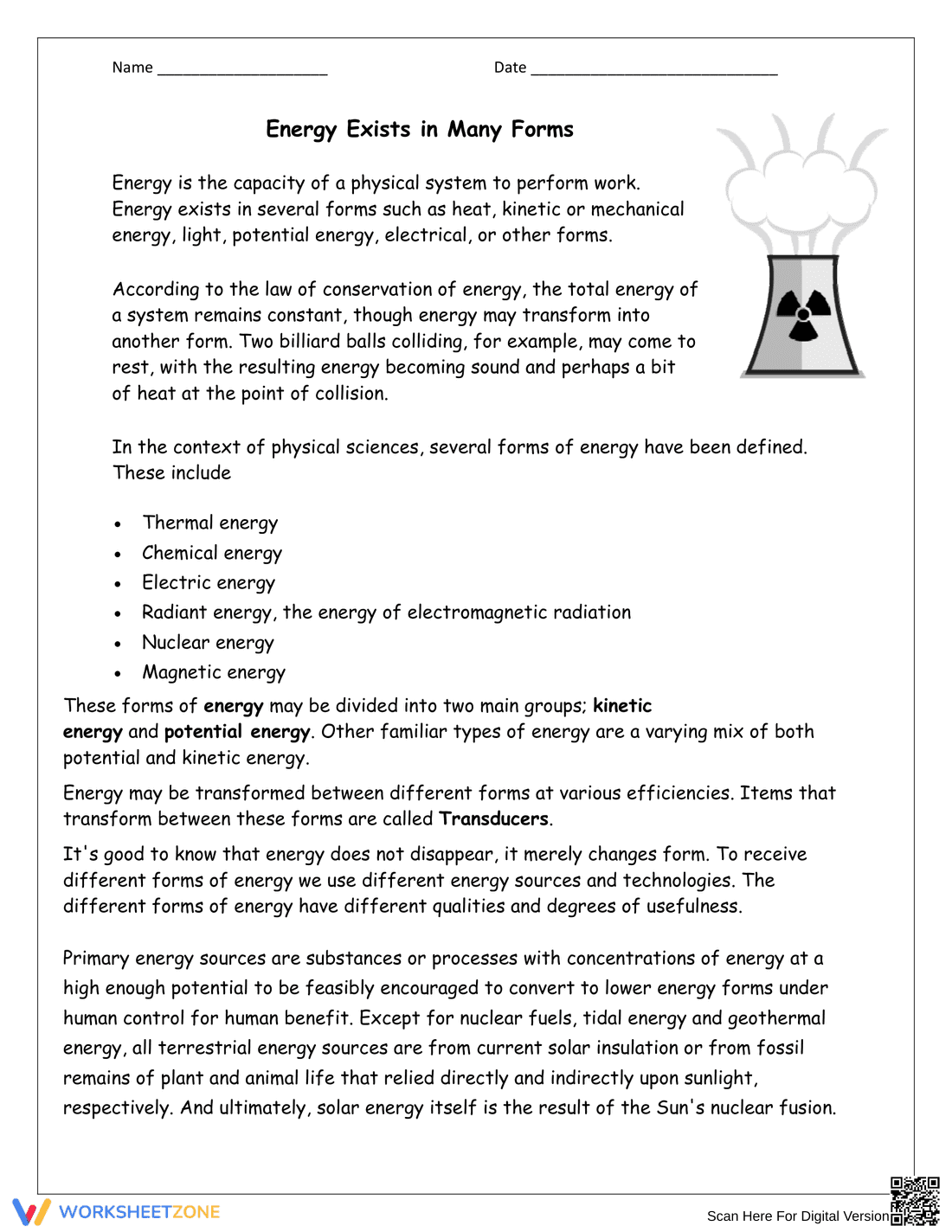 Interactive 4th Grade Science Worksheet - Page 1