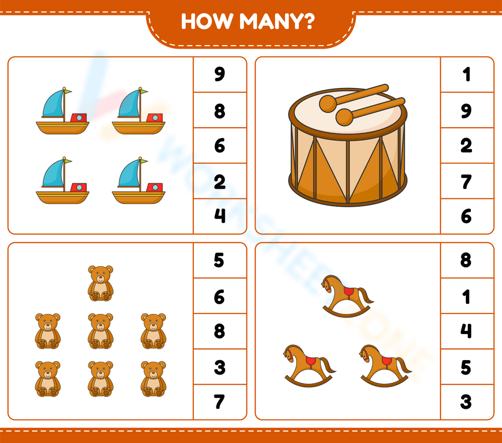 Grade K Counting — Printable No-Prep Worksheet - Page 1