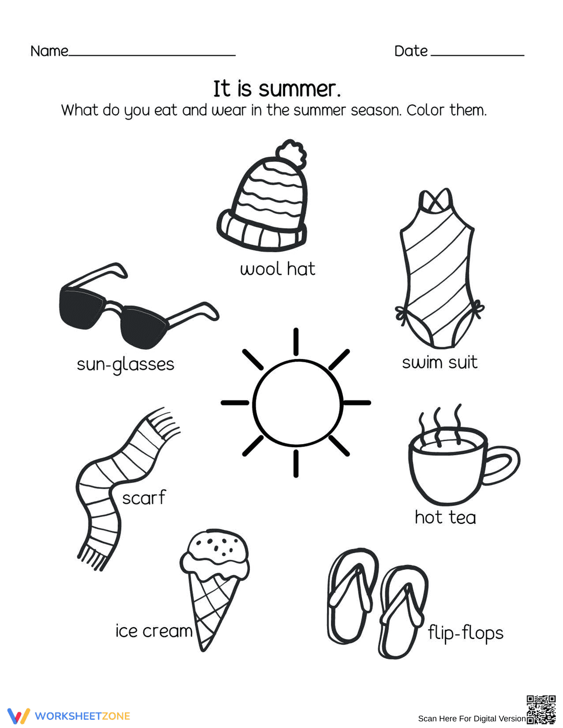 Summer Seasons Worksheet | Essential Science Activity - Page 1
