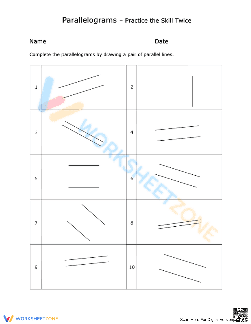 Identifying Parallelogram Shapes - Page 1