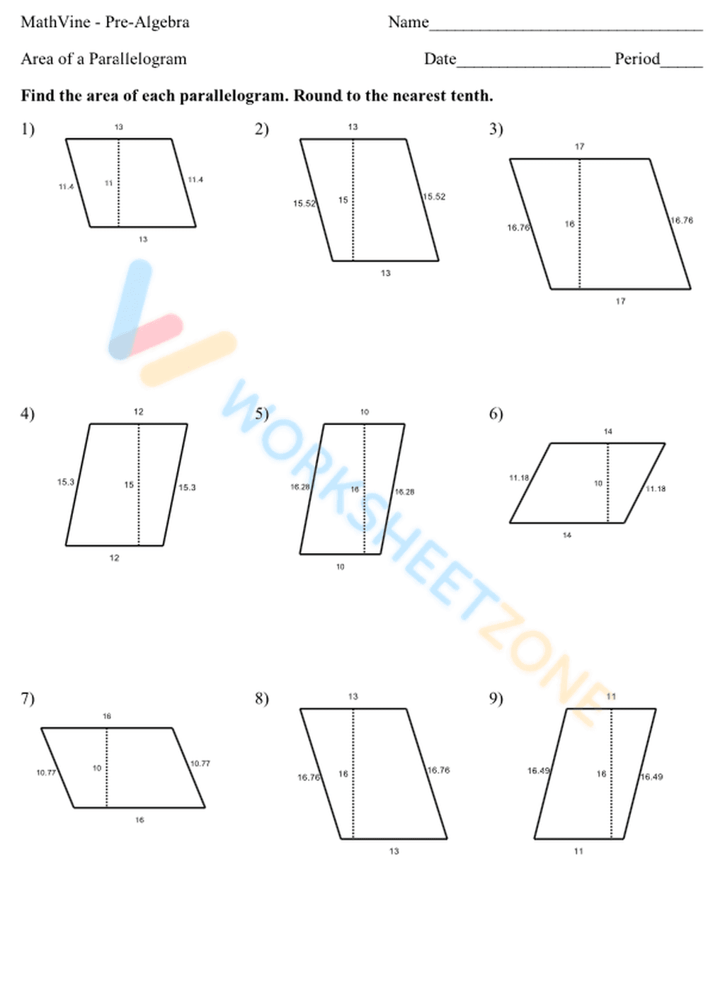 Exploring Parallelogram Concepts - Page 1