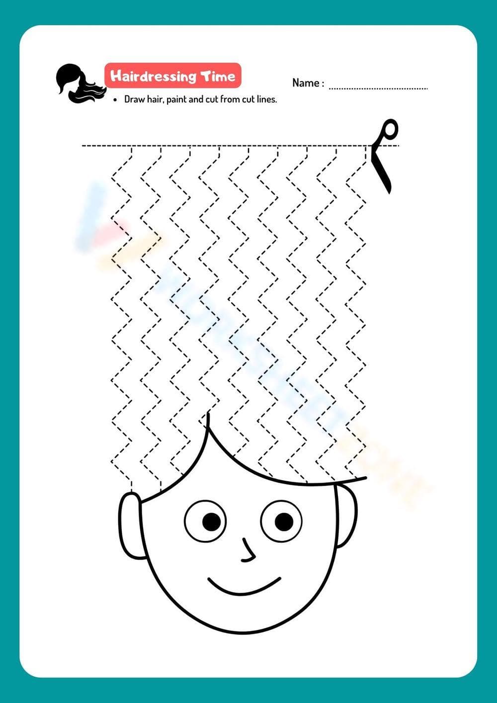 Hairdressing Coloring and Cutting Page - Page 1
