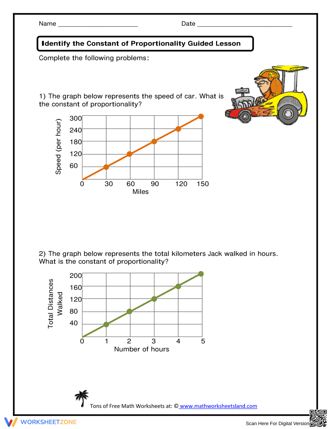 Understanding Constant of Proportionality - Page 1