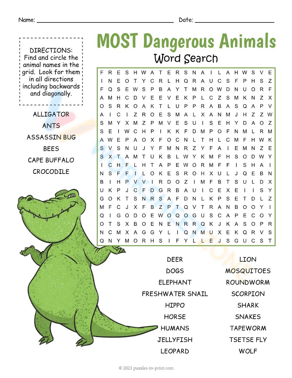 Most Dangerous Animals - Page 1