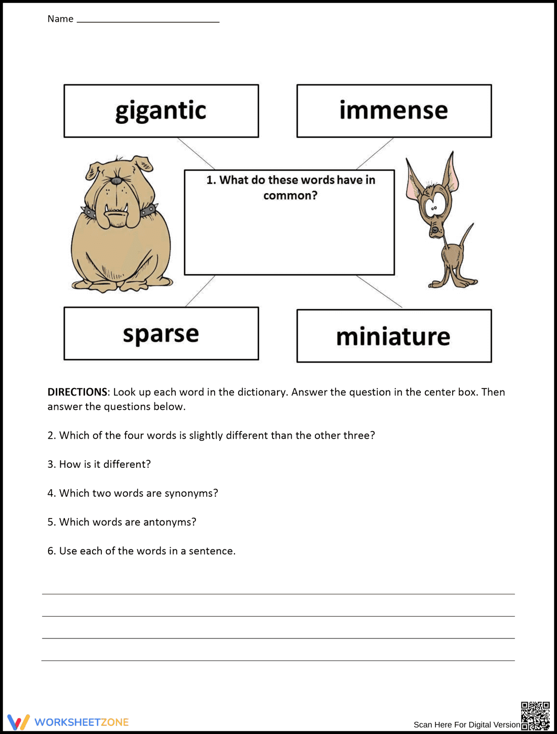 Grade 5 Vocabulary Builder Worksheet 4 - Page 1