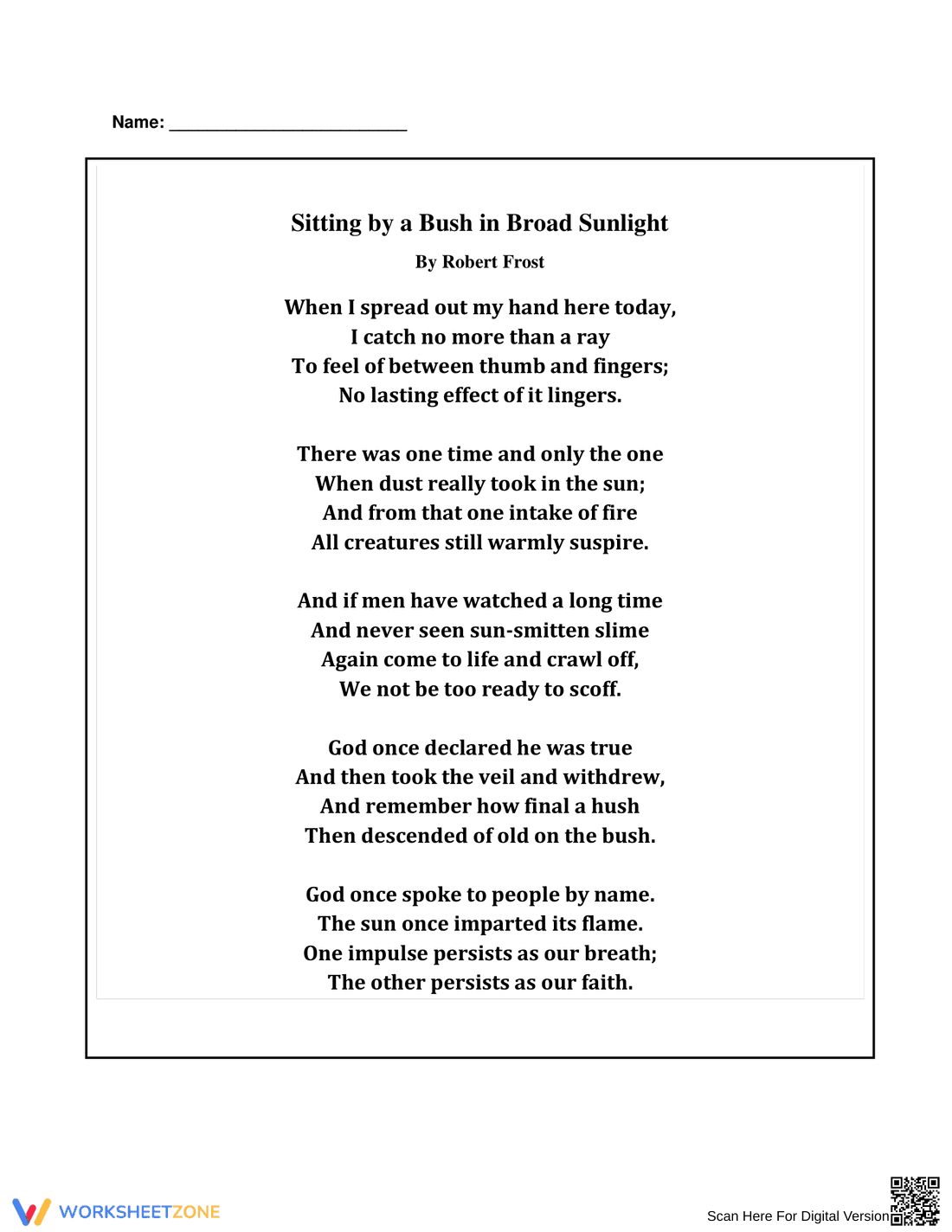 Explore Poetic Devices with this Engaging Poetry Worksheet - Page 1