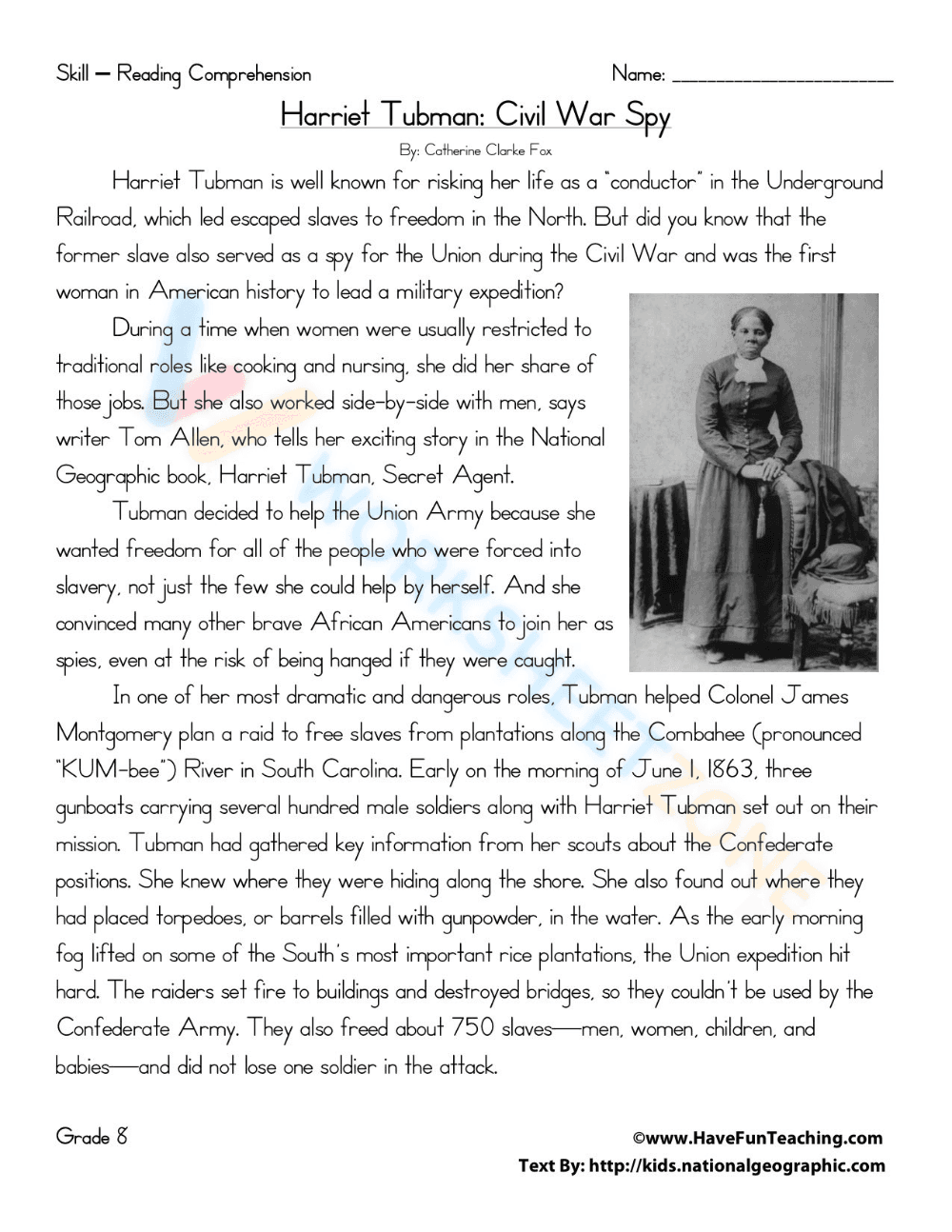 8th grade reading 3 - Page 1