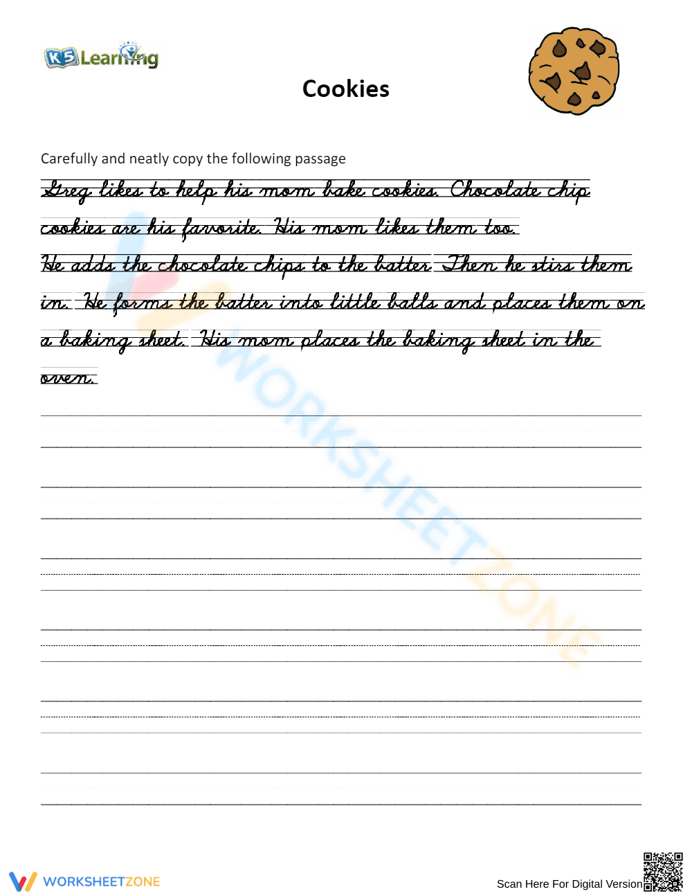 Cursive Paragraph Practice | Grade 4-5 Printable - Page 1