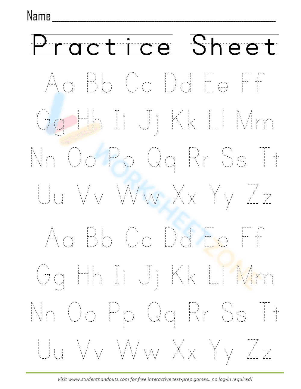 Alphabet Handwriting Practice: Upper & Lower Case - Page 1