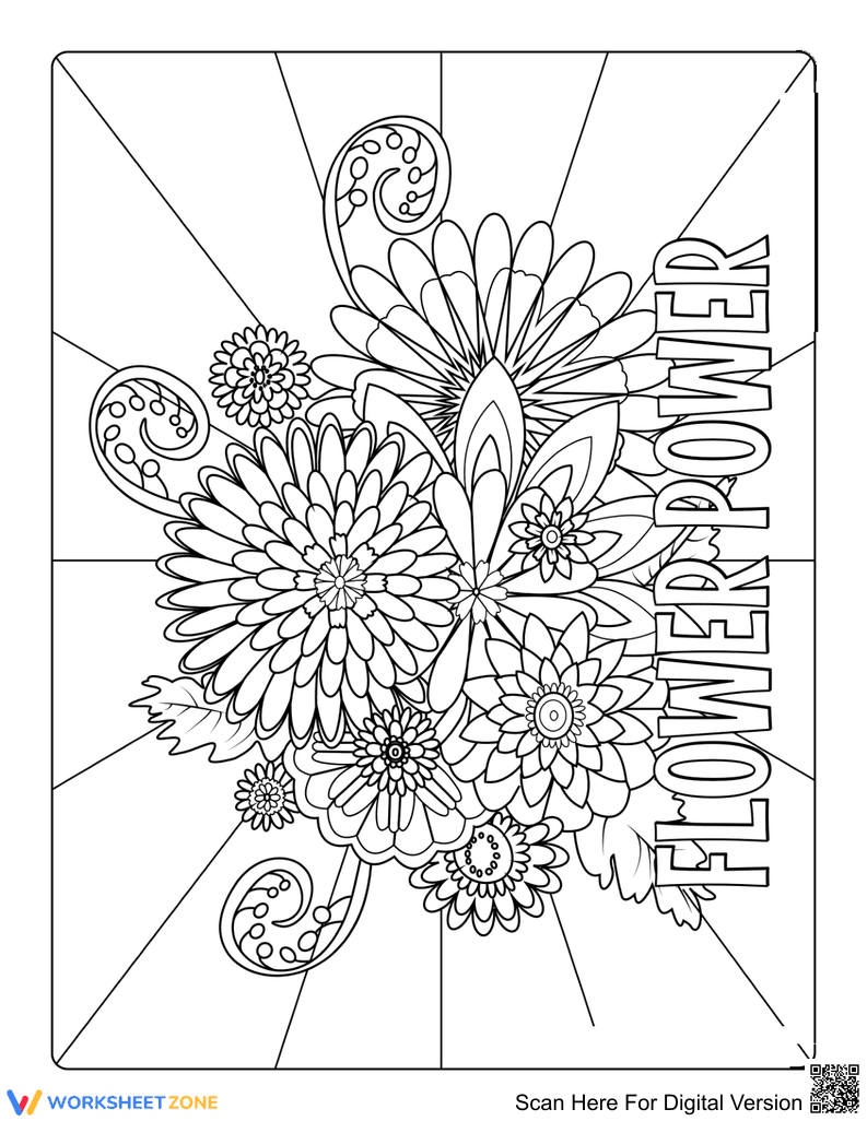Printable Flower Coloring Page | Grade K Art - Page 1