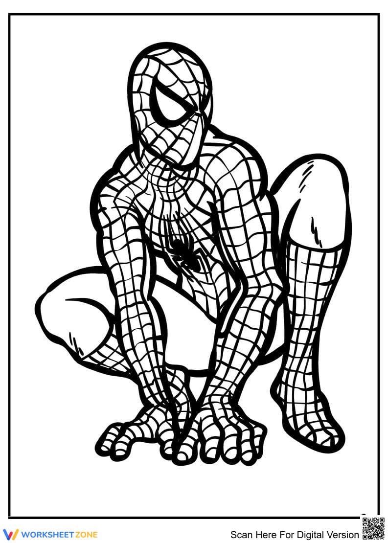 Printable Spiderman Coloring Page | Essential Art Activity - Page 1