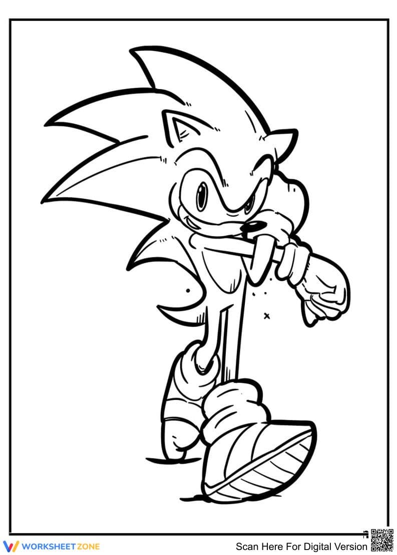 Grade K Sonic Coloring — Printable No-Prep Worksheet - Page 1