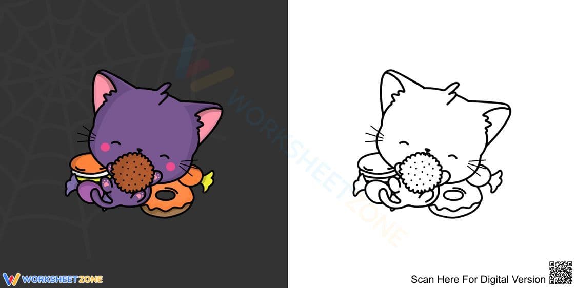 Cat Coloring Worksheet | Kindergarten Essential - Page 1
