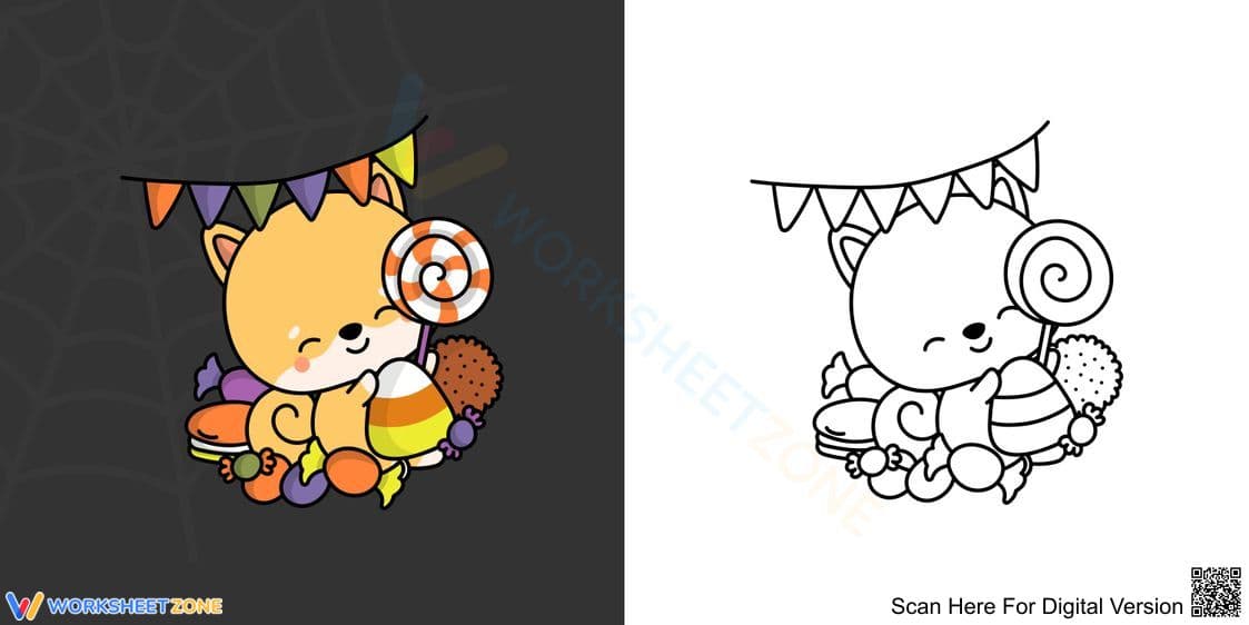 Smiley Little Dog Coloring Page | Essential Grade K - Page 1