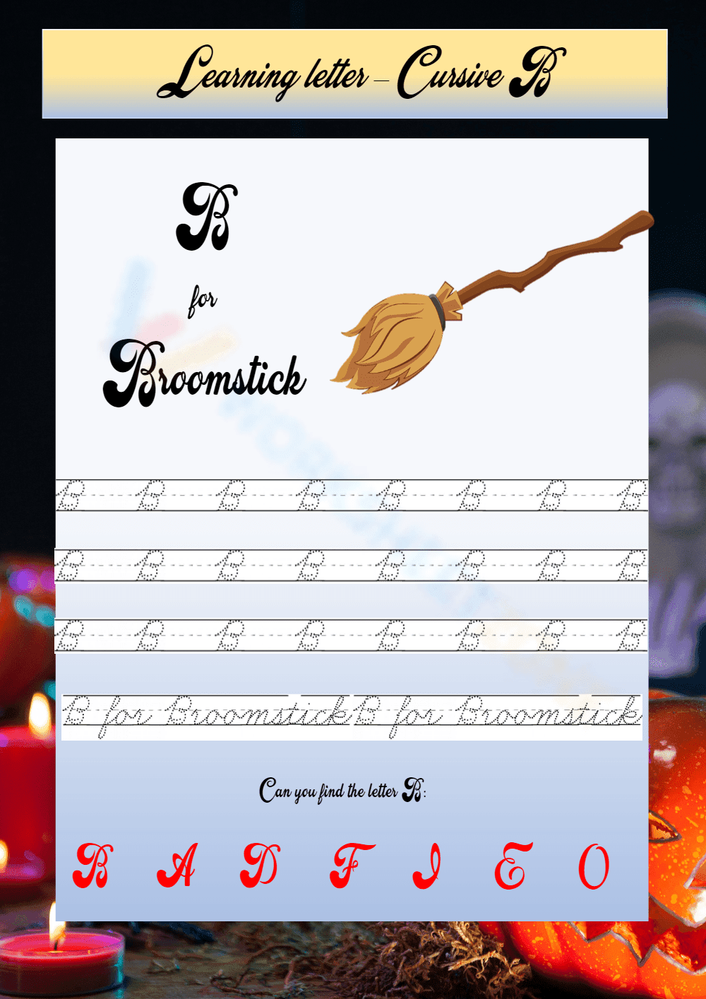 Cursive Letter B Worksheet | Grade 3 Essential - Page 1