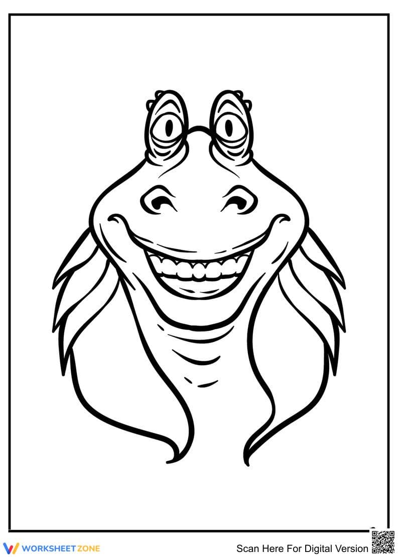 Jar Jar Binks from Star Wars Coloring Page - Page 1