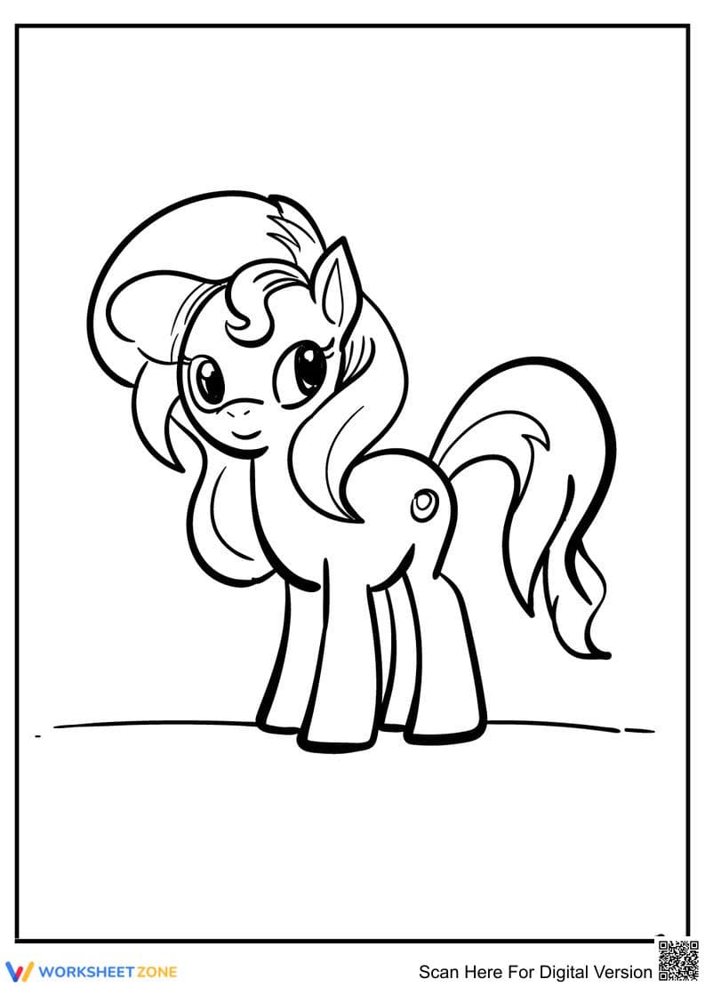 Cute Little Pony Coloring Page | Essential Printable - Page 1