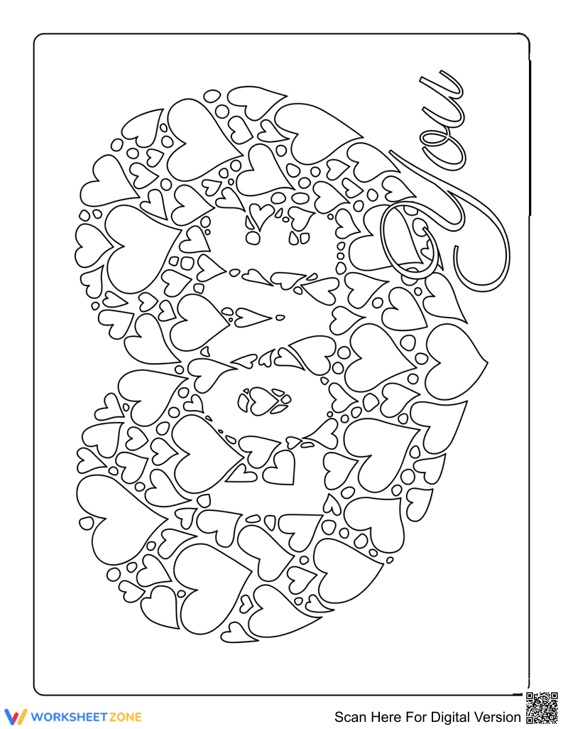 Heart Full of Love Coloring Page | Essential K-5 Art - Page 1