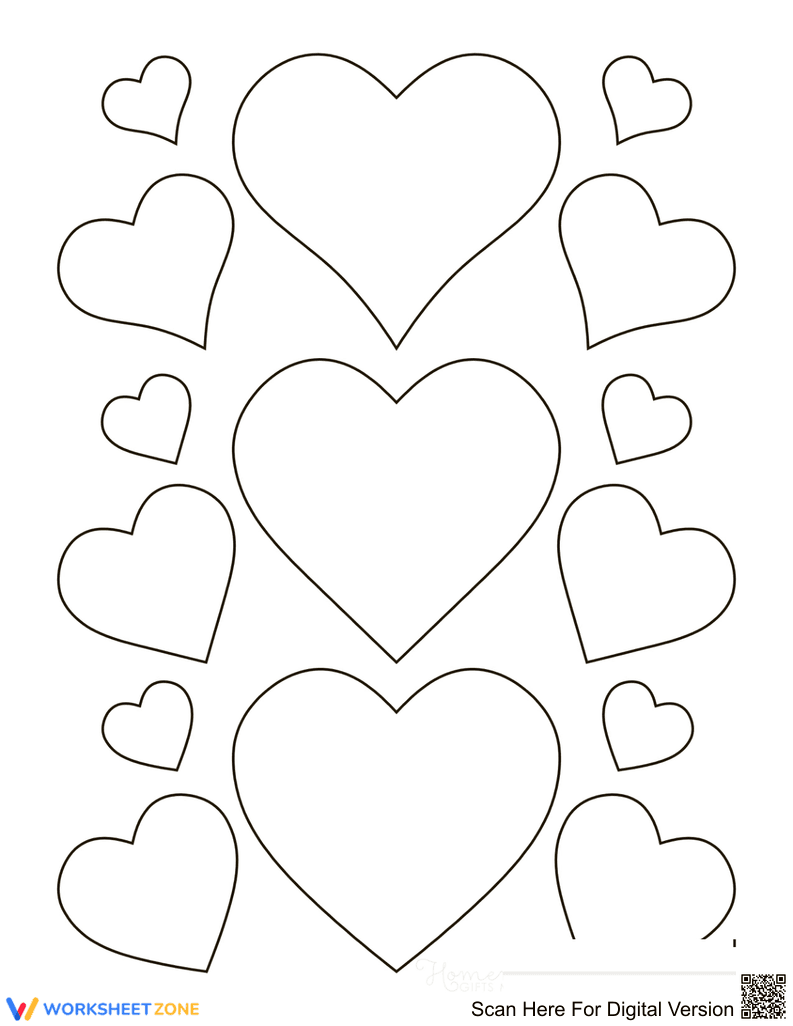Heart Coloring Page | Essential Kindergarten Printable - Page 1