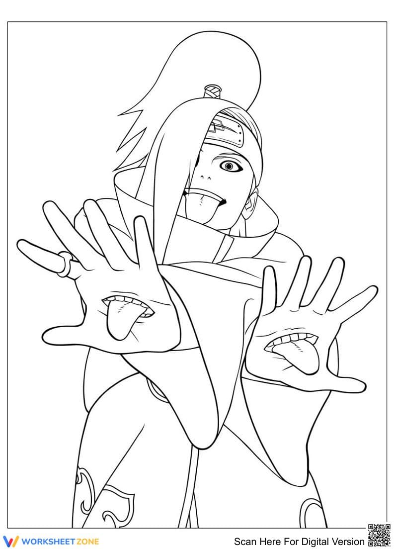 Naruto Character Coloring Page | Essential Fine Motor Art - Page 1