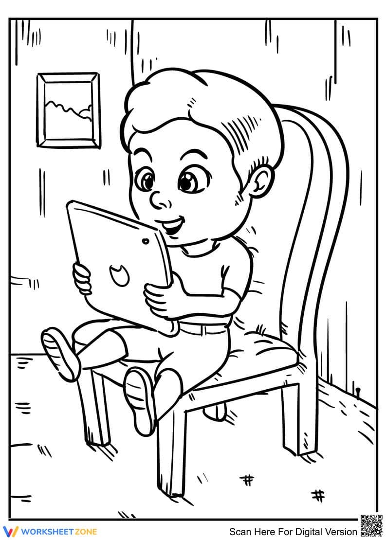 Boys Playing Video Games: A Fun Activity - Page 1