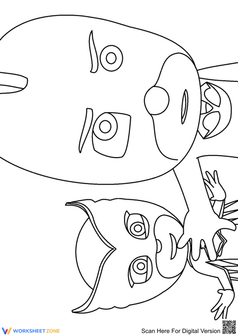 Printable PJ Masks Coloring Page | Kindergarten Art - Page 1