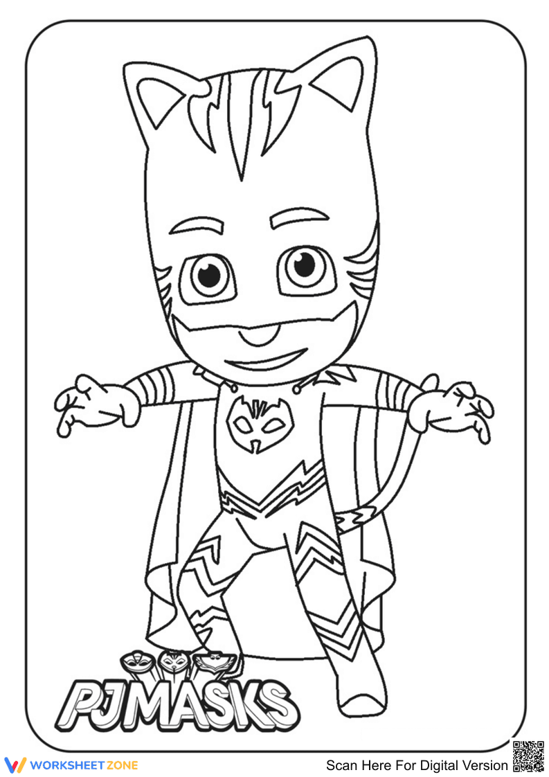 PJ Masks Coloring Page | Essential Kindergarten Activity - Page 1