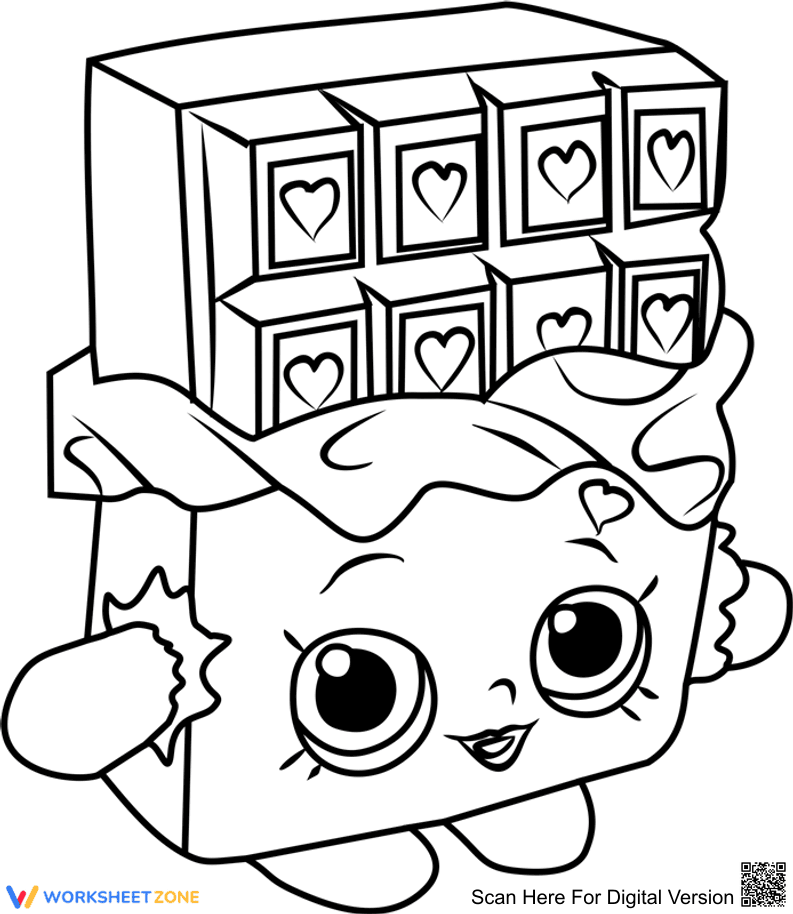 Shopkins Chocolate Coloring Page | Essential K-2 Art - Page 1