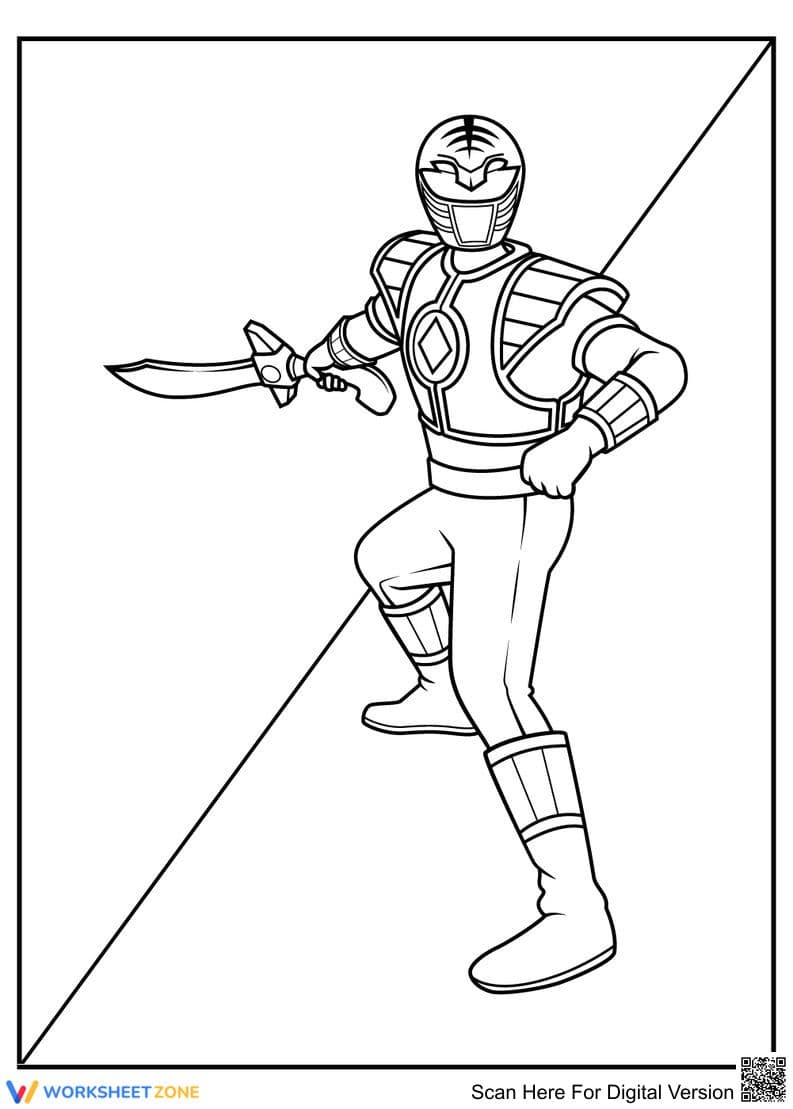 White Rangers Worksheet: Power Rangers - Page 1