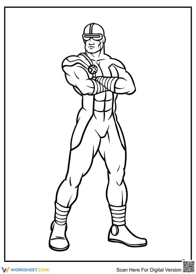Cyclops Coloring Page for Superhero Fans - Page 1