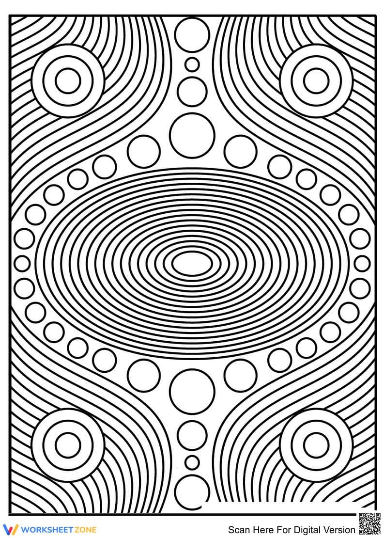 Trippy Art Coloring Page - Page 1