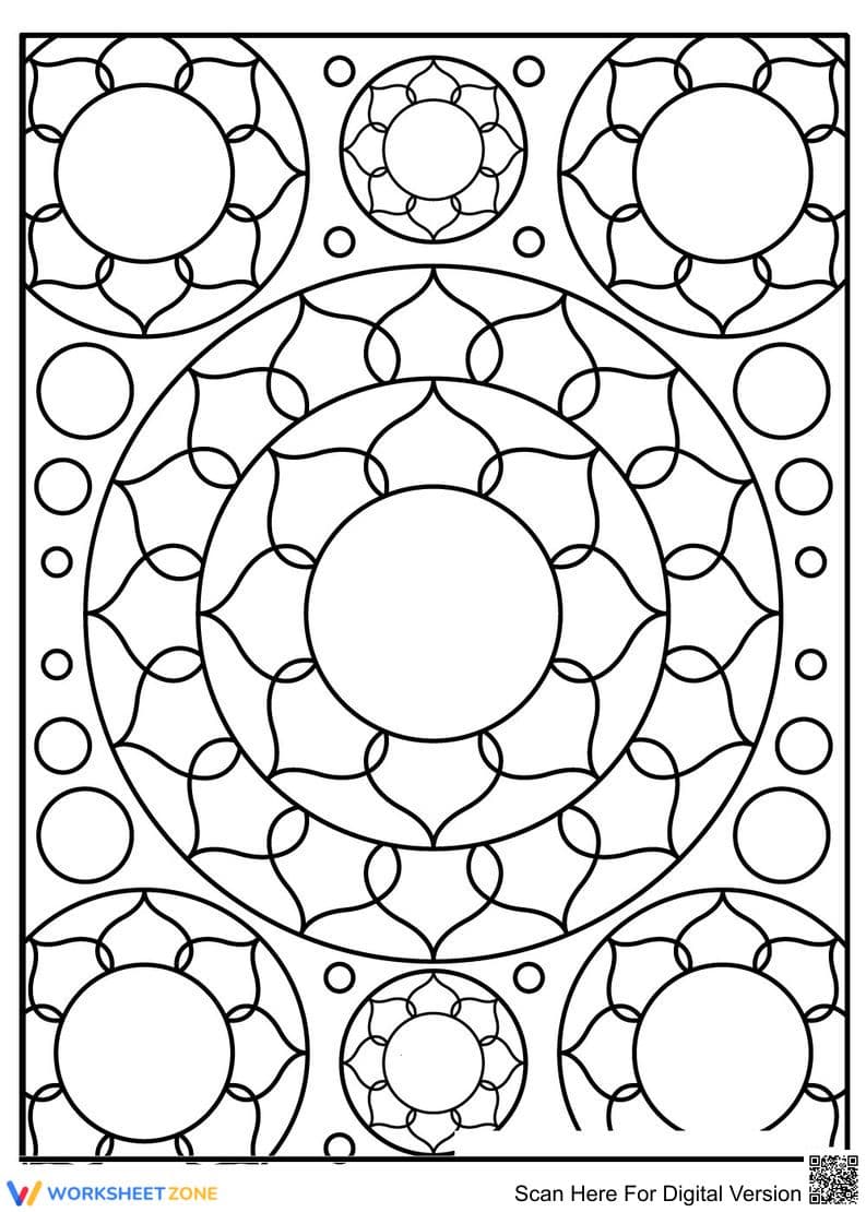 Mandala Coloring Page for Relaxation - Page 1