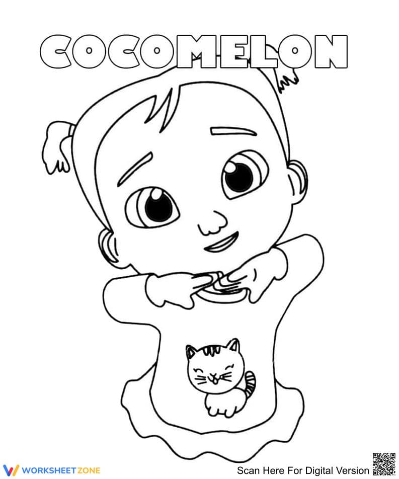 Cece Cocomelon Coloring Page | Essential Grade K-2 - Page 1