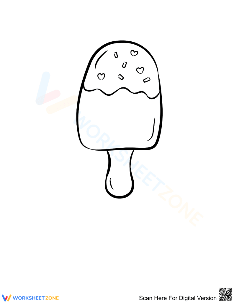 Sweet Ice Cream Coloring Sheet Fun - Page 1