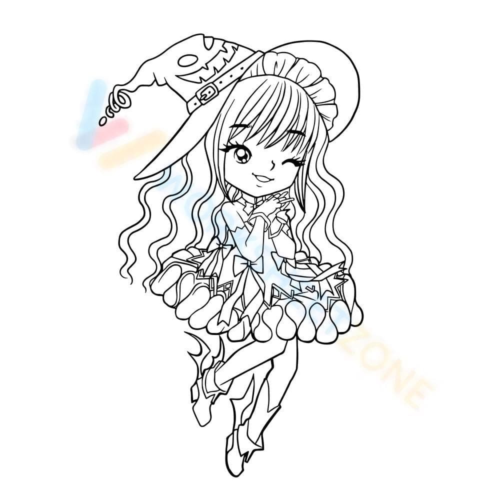 Glorious Little Girl Coloring Page - Page 1