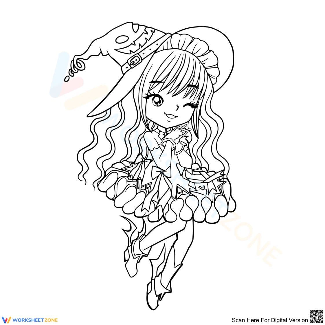 Glorious Little Girl Coloring Page - Page 1