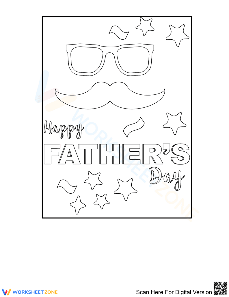 Happy Father's Day Coloring Page - Page 1