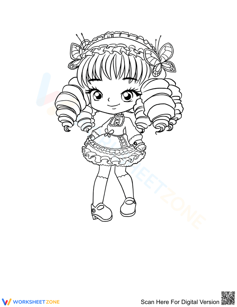 Cute Girl Illustration Art Page - Page 1