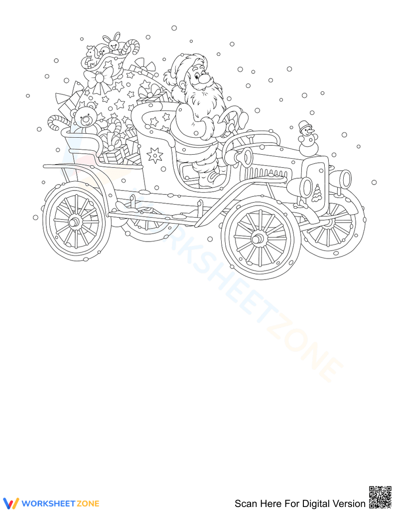 Christmas Gifts Illustration Worksheet - Page 1