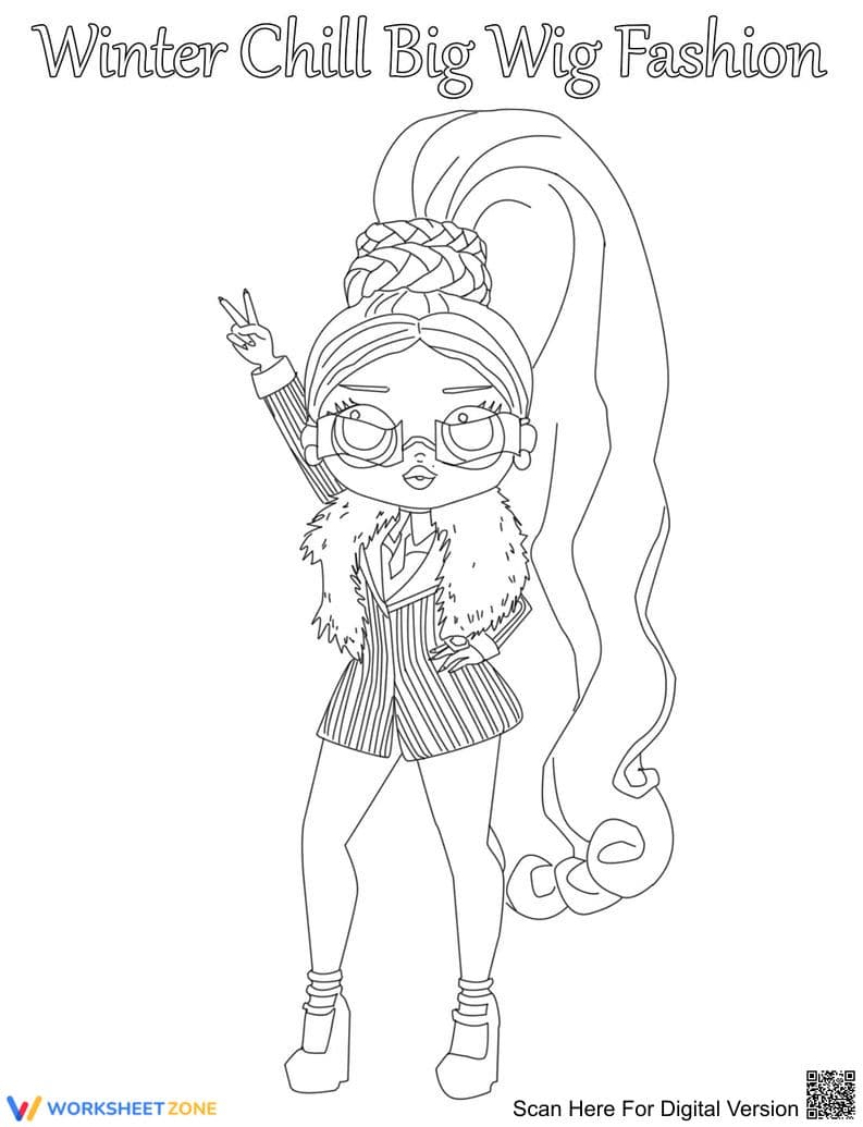 Winter Chill Fashion Coloring Page | Essential Printable - Page 1