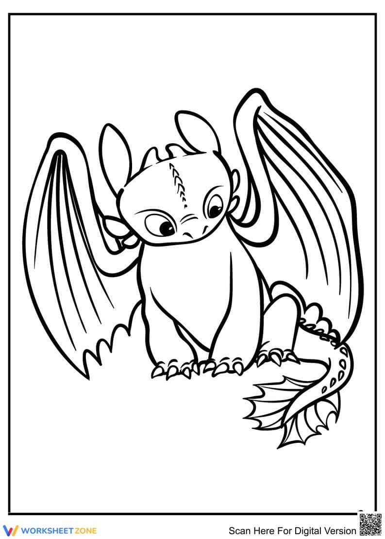 Toothless Coloring Page | Essential Grade K-5 Printable - Page 1