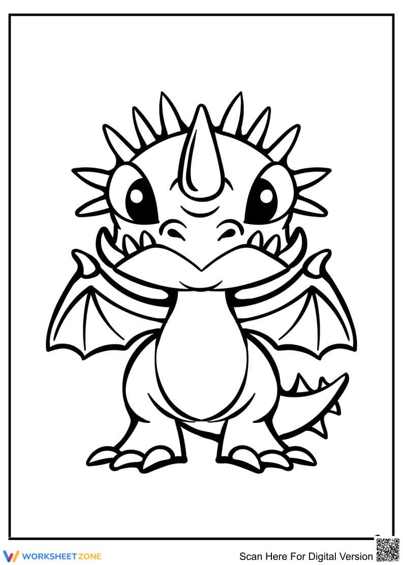 Dragon Coloring Page | Essential Grade K-8 Printable - Page 1