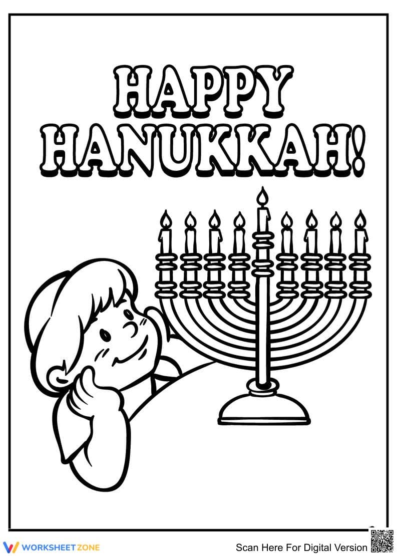 Delighting Hanukkah Art Page - Page 1