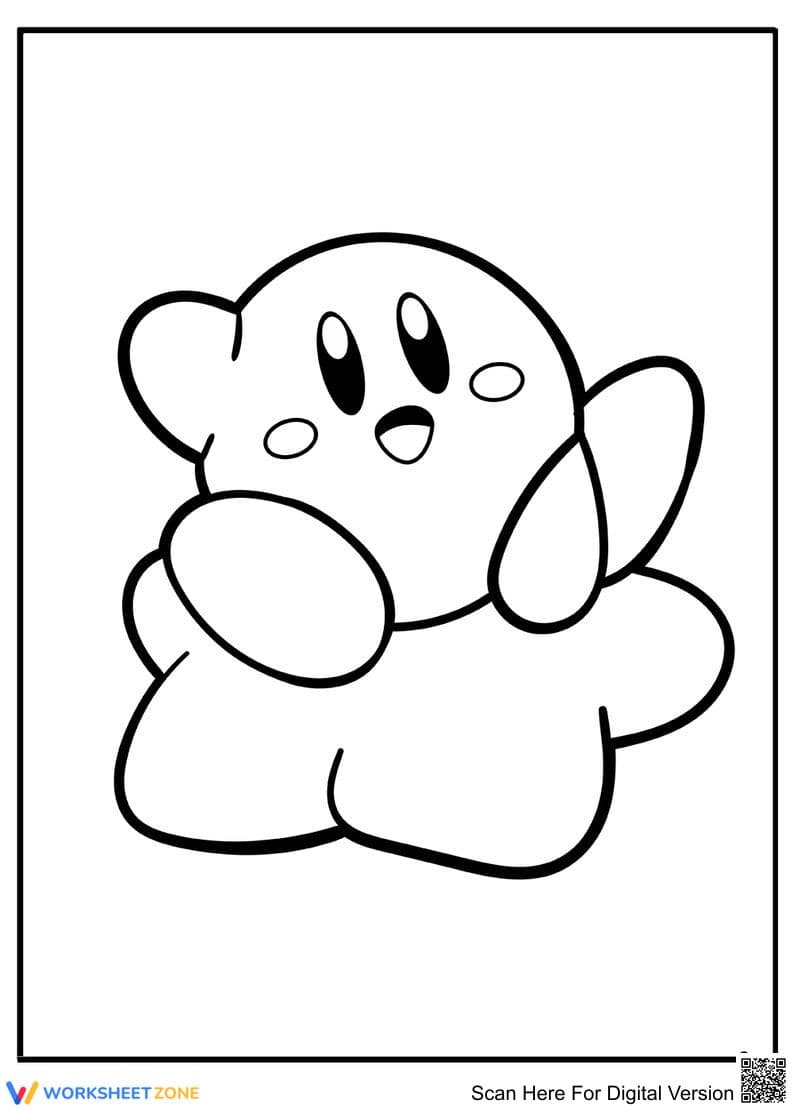 Kirby Coloring Page: Cute Nintendo Character - Page 1