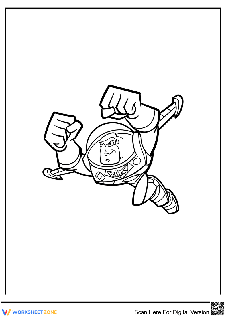 Fighting Buzz Coloring Page | Essential Printable - Page 1