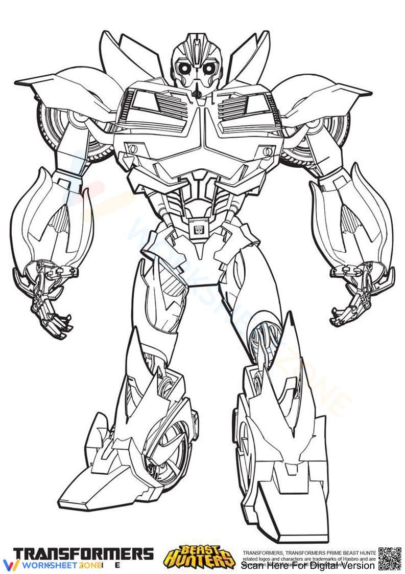 Transformers Prime Coloring Page - Page 1