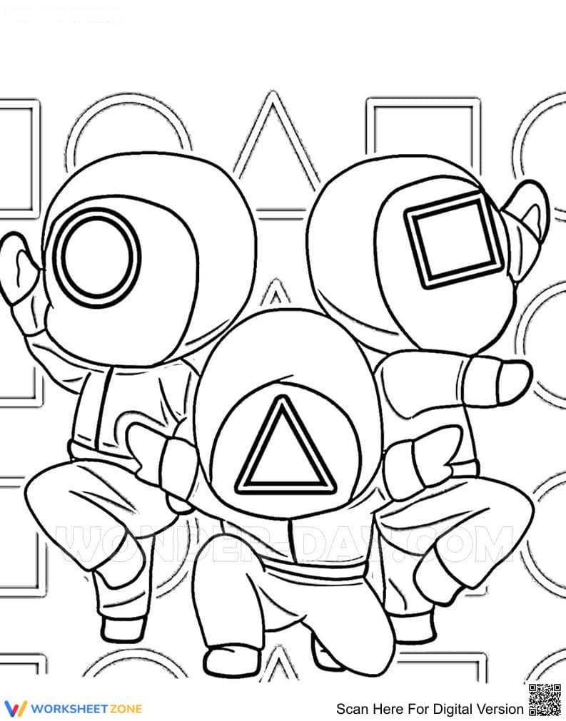 Squid Game Coloring Page | Essential Grade K-5 Printable - Page 1