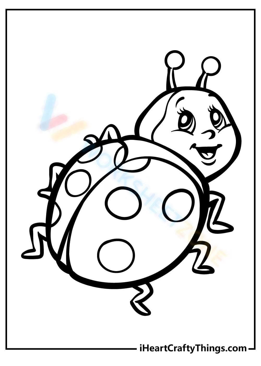 Cute Ladybug Printable Worksheet for Kids - Page 1